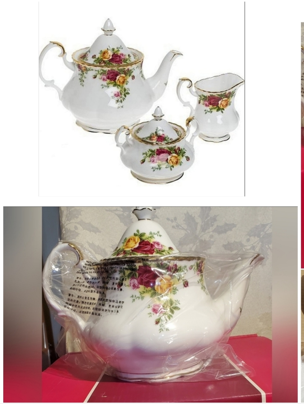 New In Box. Royal Albert Old Country Roses Tea Set.